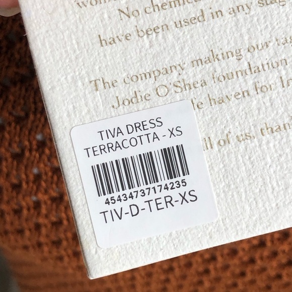 Savannah Morrow Anthropologie Tiva Dress Crochet Knit Maxi Terra Cotta Brown - Picture 12 of 14